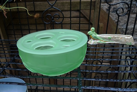 Davidson green frosted bulb bowl