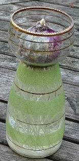 sugared 1950s hyacinth vase
