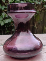 squat amethyst hyacinth vase