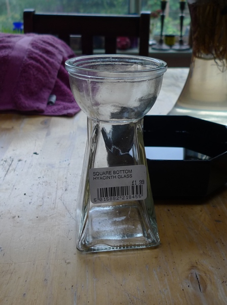 square-based modern hyacinth vase