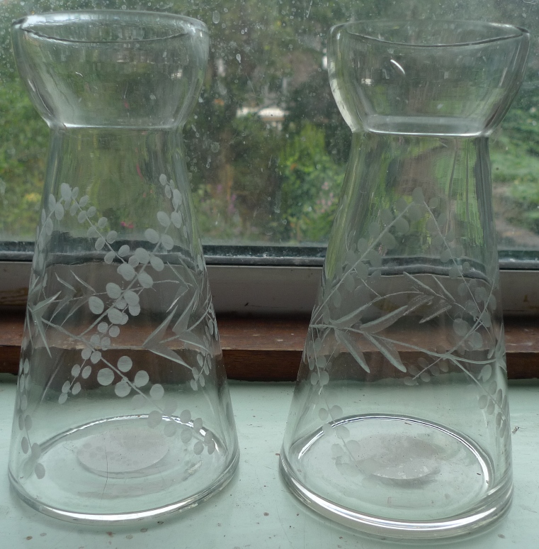 Cox and Cox hyacinth vases